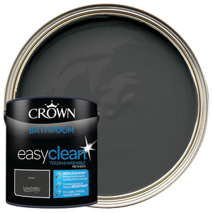 Crown Easyclean Mid Sheen Emulsion Bathroom Paint - Rebel - 2.5L