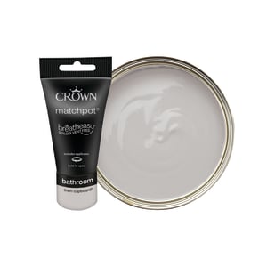 Crown Easyclean Mid Sheen Emulsion Bathroom Paint Tester Pot - Linen Cupboard - 40ml