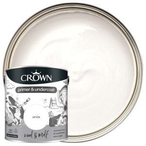 Crown Wood & MDF Primer & Undercoat - White - 2.5L