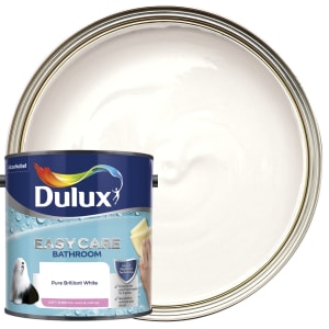 Dulux Easycare Bathroom Soft Sheen Emulsion Paint - Pure Brilliant White - 2.5L
