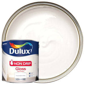 Dulux Non Drip Gloss Paint - Pure Brilliant White - 2.5L