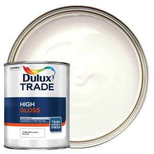 Dulux Trade High Gloss Paint - Pure Brilliant White - 1L