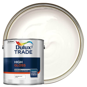 Dulux Trade High Gloss Paint - Pure Brilliant White - 2.5L