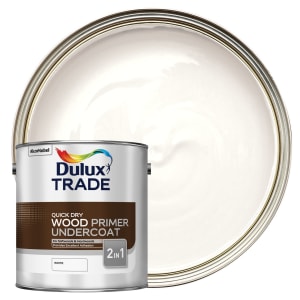 Dulux Trade Quick Dry Wood Primer & Undercoat Paint - White - 2.5L