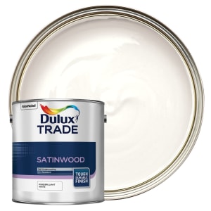 Dulux Trade Satinwood Paint - Pure Brilliant White - 2.5L