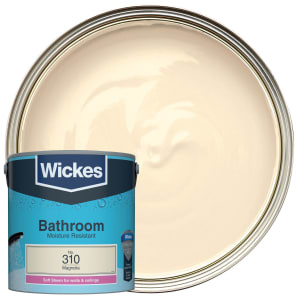 Wickes Bathroom Soft Sheen Emulsion Paint - Magnolia No.310 - 2.5L