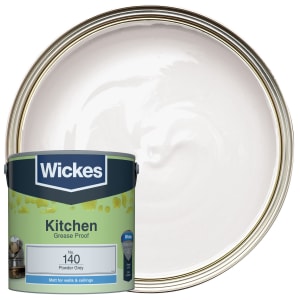 Wickes Kitchen Matt Emulsion Paint - Powder Grey No.140 - 2.5L