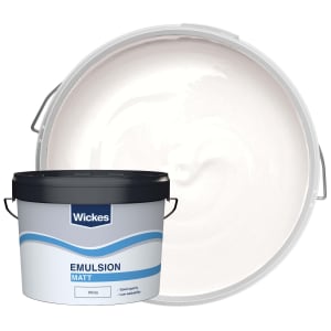 Wickes Matt Emulsion Paint - White - 10L