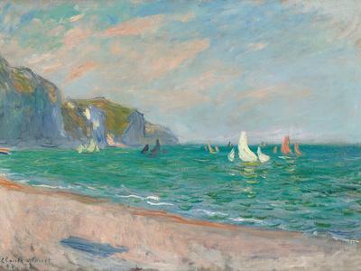 Boats Below the Pourville Cliffs; Bateaux Devant Les Falaises De Pourville, 1882 - Giclee Print, 16x12 Boats Below the Pourville Cliffs; Bateaux Devant Les Falaises De Pourville, 1882 - Giclee Print, 16x12