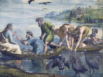 Cartoon for The Miraculous Draught of Fishes - Giclee Print, 16x12