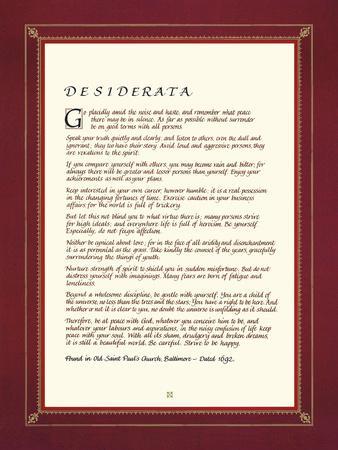 Desiderata - Giclee Print, 18x24