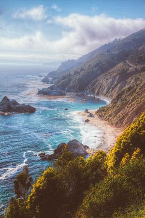Misty Big Sur Coastline, California - Photographic Print, 12x18