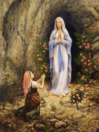Our Lady of Lourdes - Giclee Print, 12x16