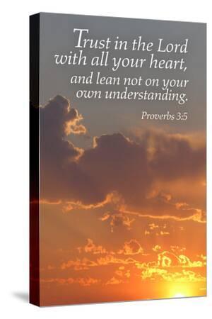 Proverbs 3:5 - Inspirational - Canvas Print Wall Art, 12x18