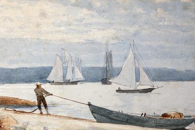 Pulling the Dory, 1880 - Giclee Print, 18x12
