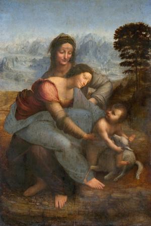 Virgin and Child with St. Anne by Leonardo da Vinci - Giclee Print, 12x18